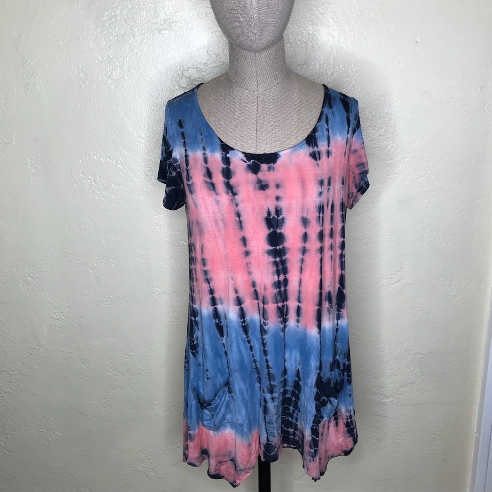 Ella Samani Asymmetrical tiedye tunic